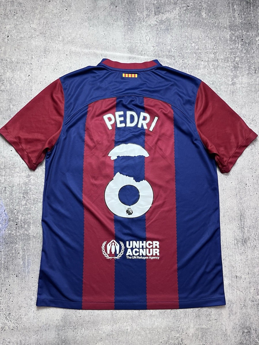 Nike FC Barcelona 2023/24 Home Jersey Pedri #8 Mens Size L FLAWED