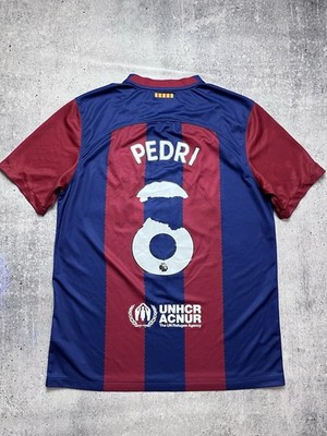 Nike FC Barcelona 2023/24 Home Jersey Pedri #8 Mens Size L FLAWED