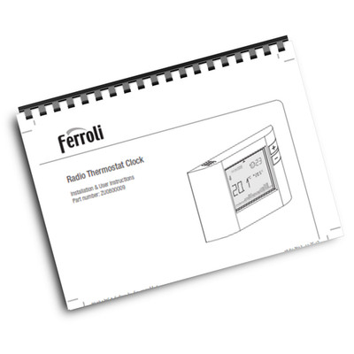 FEROLLI - FUNKTHERMOSTAT UHR - BEDIENUNGSANLEITUNG EINBAUANLEITUNG