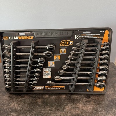 GEARWRENCH SAE/MM 90-Tooth Pro Combination Ratcheting Wrench Tool Set (18-piece)