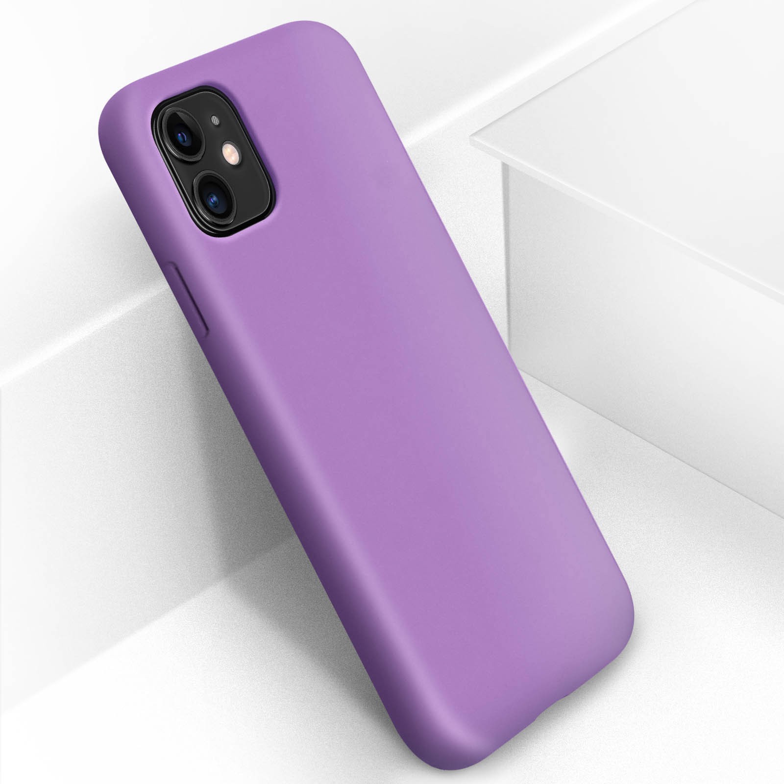 Coque iPhone 11 silicone Violet protection souple Soft Touch - 2