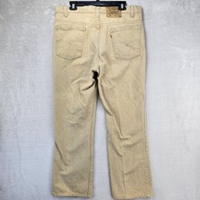 Vintage Orange Tab Levis 517 Jeans Mens 36x30 Bootcut Beige USA Cowboy 80s 1982