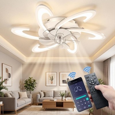 Deckenventilator mit Beleuchtung Fernbedienung LED Deckenlampe Schlafzimmer DE