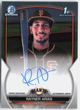 2023 Bowman Chrome #CPA-RA Rayner Arias 1st Bowman Prospect Auto RC