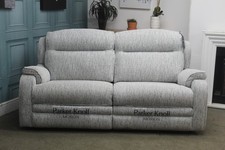 PARKER KNOLL BOSTON ELECTRIC L2 SEATER SOFA IN DUNE GREY FABRIC RRP £2339.
