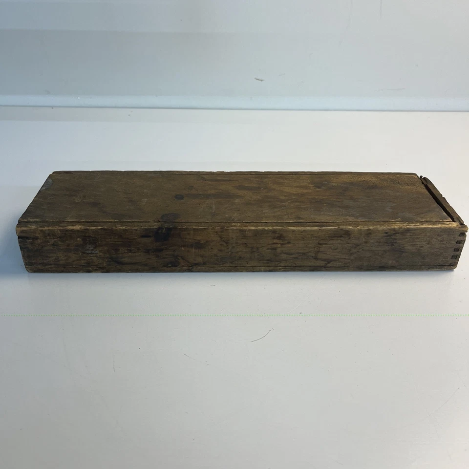 Caja Cincel Madera Temprana James Swan Co Nº 1030 Etiqueta Original 13.75 Pulgadas Vacía Foto 3 de 4