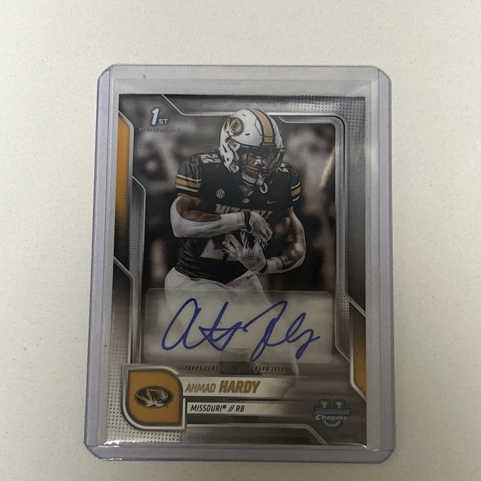 2025 Bowman Chrome U Ahmad Hardy 1st Bowman Chrome Auto Missouri