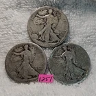 🔥3 Culled 90% Silver 🔥 1917 & 20 Walking Liberty Half Dollar 50c 90% Silver