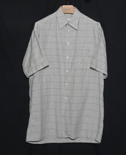 Salvatore Ferragamo Made in Italy SS BF Men's Shirt - Gray Plaid - Sz M 