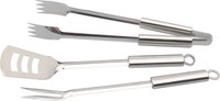 Trendline Grillbesteck Edelstahl 3-Teilig Grillzange Grillgabel Grillwender