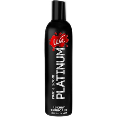 Wet Platinum Silicone Based Lube 4.2 Fl Oz Ultra Long Lasting Premium Lubricant