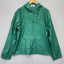 Vintage Izod Lacoste Jacket Windbreaker Mens Large Green Pullover Lightweight EC