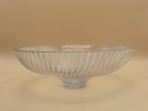 Vintage Glass Dome Holograph Clear Swirl Lamp Shade/ Light Shade MCM - Picture 4 of 9