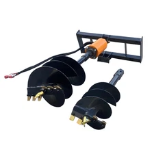 Wolverine Skid Steer Attachment Auger Post Hole Hydraulic Digger 12” & 18” Bits