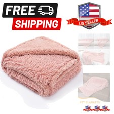 Waterproof Dog Blanket Pink Fluffy Long Faux Fur Pet Throw Blankets 28x20in f...