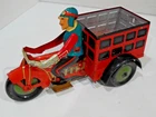 Marx 1930s Tin Wind Up Speed Boy  Delivery Motorcycle- Tested Works-Excellent
