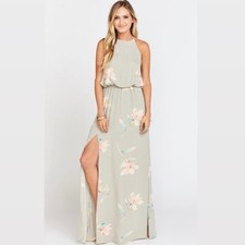 Show Me Your Mumu Heather Halter Maxi Dress Lilly Showers Size XXS NWOT
