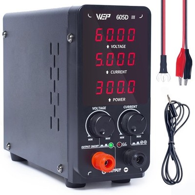 WEP 605D-III DC Variable Power Supply 60.00V 5.000A High Precision Bench Lab ...