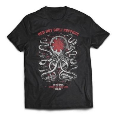 Red Hot Chili Peppers Octopus 1983 Rhcp T shirt Full Size S-5XL