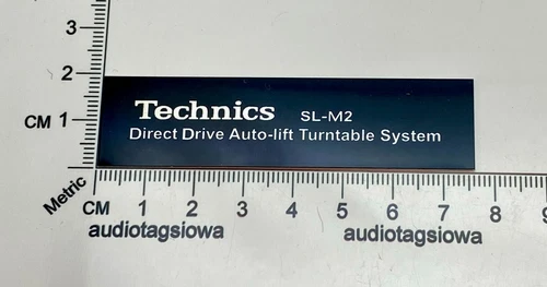 Technics SL-M2 Linear Turntable Custom Badges Silver Aluminum
