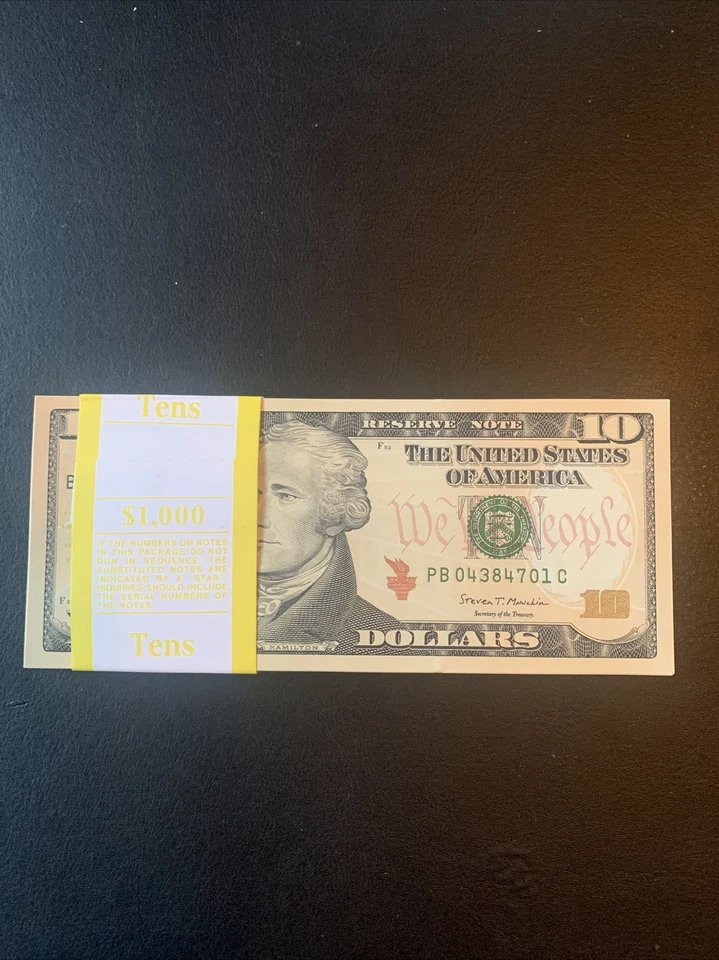 10 ten dollar bills - Sequential Uncirculated $10 Bill – 2017 Series - Image 4 of 4