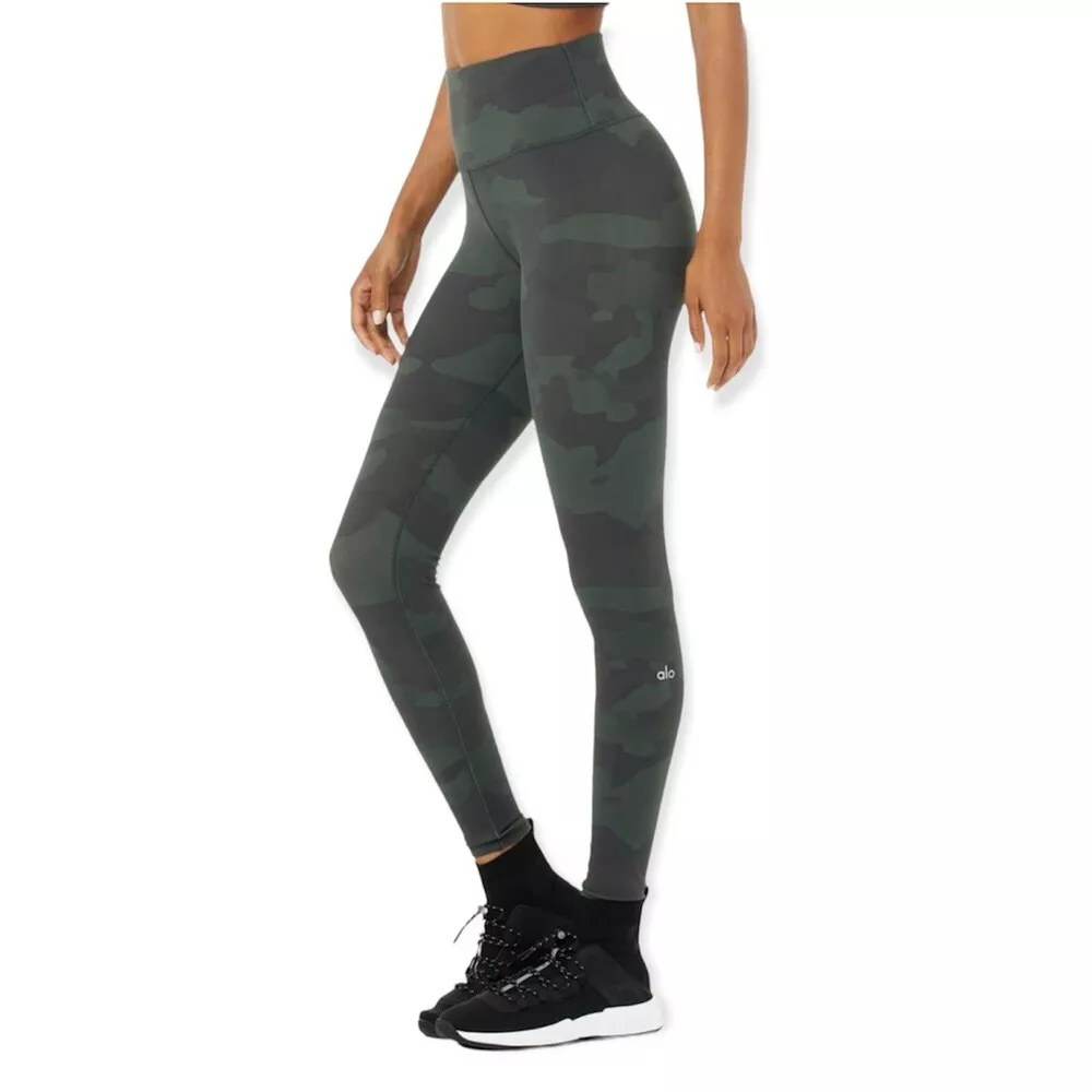 Alo Yoga High-Waist Camo Vapor Legging Hunter Camouflage Size XS