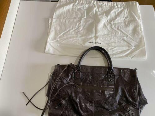 BALENCIAGA Navy Cabas S Shoulder Tote Bag Canvas Leather BALENCIAGA Navy Cabas S Shoulder Tote Bag Canvas Leather