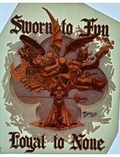 Vintage 1974 Sworn To Fun Loyal To None Biker Motorcycle Iron On Transfer