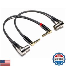WJSTN Right Angle XLR to Right Angle 1/4 'TRS Stereo Balanced Audio Cable Rig