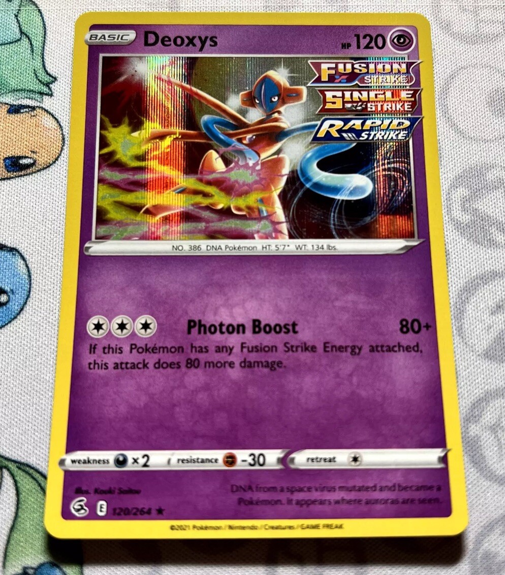 Deoxys 120/264 Holo Rare Fusion Strike Pokemon Card | eBay