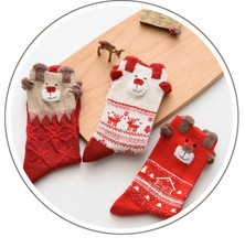 Women Girls xmas reindeer socks Animal Winter cute Socks Christmas Xmas Gift