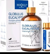HIQILI 100ML Eucalyptus Essential Oil 100% Pure Natural Aromatherapy Exp 07/2027