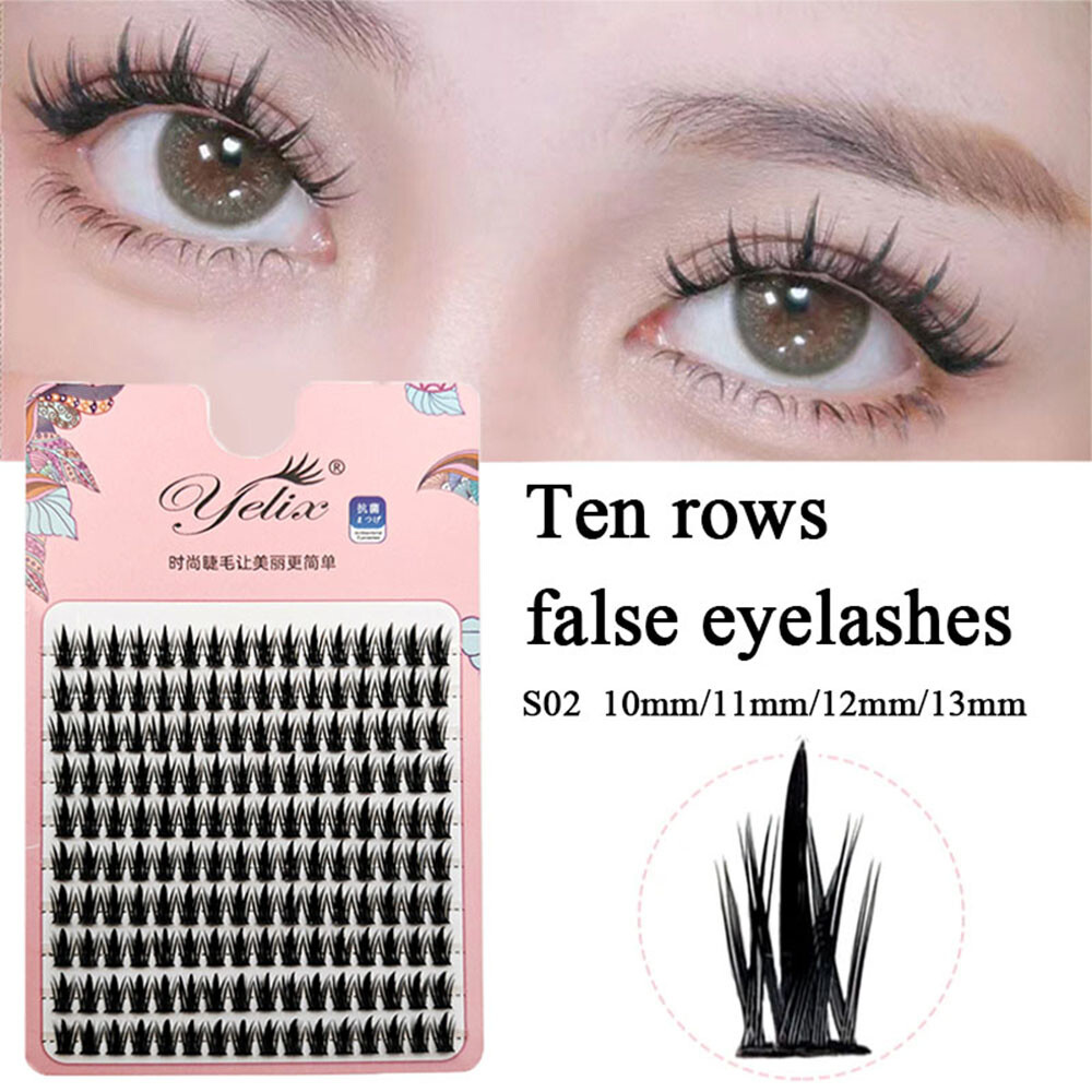 10 Rows Grafting Eyelash Extension Kit Large-capacity Cluster Eyelash Natura