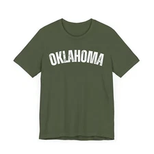 Oklahoma T-Shirt, Grunge Lettering Aesthetic Shirt, Print On Demand