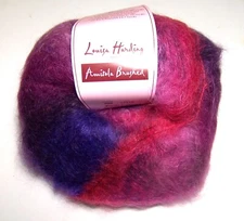 Lot of 5 balls Louisa Harding AMITOLA BRUSHED Mohair Cotton Yarn 329 PURPLE RAIN