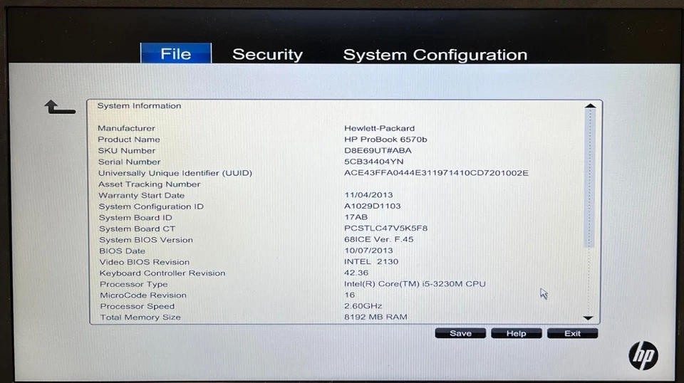 HP ProBook 6570b 15.6'' Laptop i5-3230M 8GB RAM 1000GB HDD Win 10 Home - Image 2 of 4