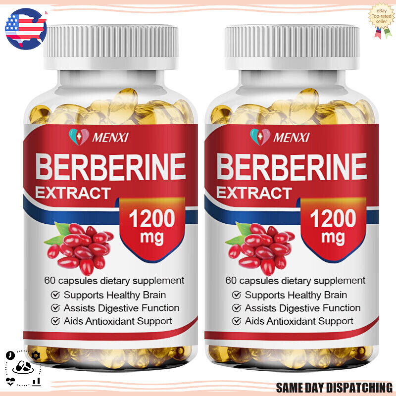 BEST Blood Sugar Support Supplement 800mg Berberine Cinnamon Extract - 2×60Pills