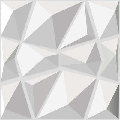 Art3d Decorative 3D Wall Panels in Diamond Design, 11.8'' x 11.8'', White 