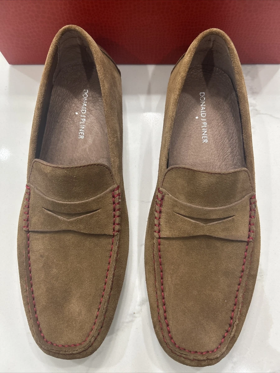 Men s Donald J Pilner Brown Suede Shoes Size 8.5 Pre Owned But Like New