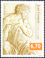 TIMBRE France 1999 N° 3222  **( Jean Goujon L´Évangéliste Saint Luc ) TBE