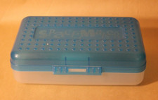 Spacemaker Pencil Box Light Blue  Frosted Vintage 90's Plastic Storage Case