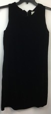 Gap Woman's Size 6 Black Velvet Velour Sleeveless Sheath Mini Dress