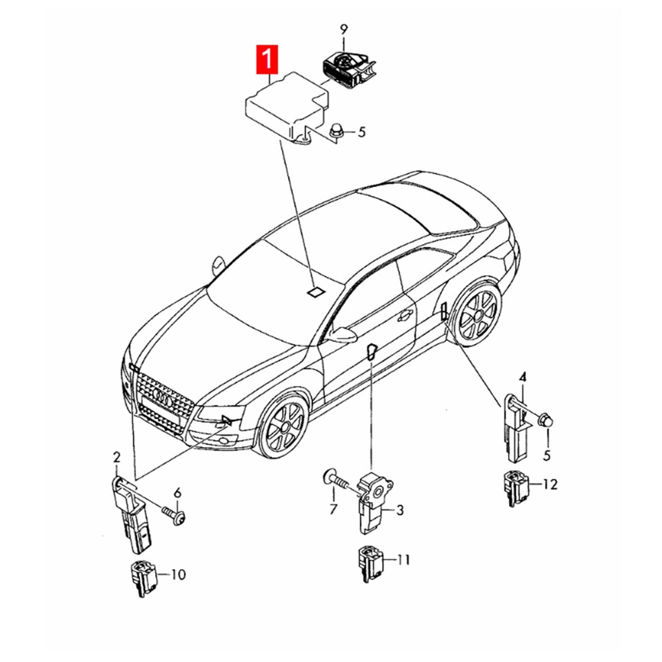 🔧 Destornillador De Emergencia Para Neumático De Repuesto – Audi A4 S4 A5 S5 2009-2016 (OEM 8Z0012287) Usado En Buen Estado