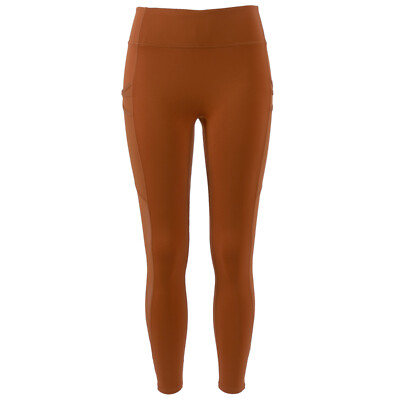 FABLETICS Damen 7/8 Tights Trinity Mid Waisted Pocket Leggings Braun / M (40) /