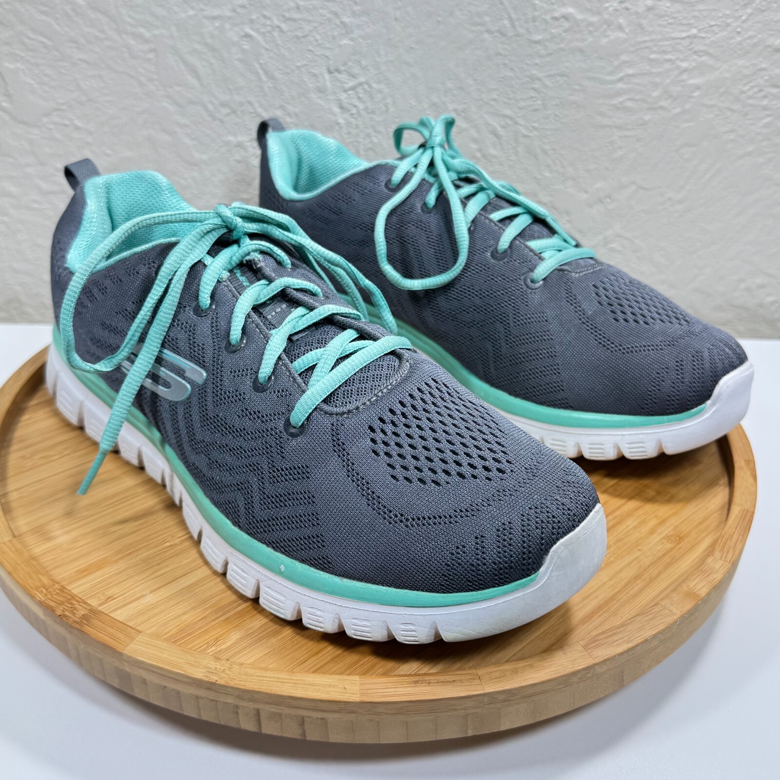 Skechers Womens Get Connected Memory Foam Sneakers Size 11 Comfort Athletic Shoes 12615