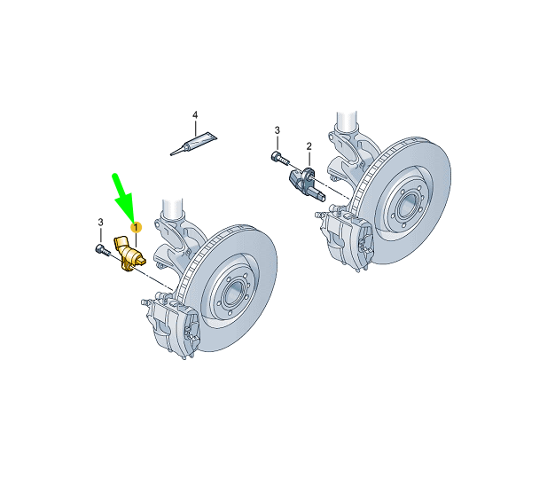 NEW AUDI A3 MK3 8Y FRONT RIGHT ABS WHEEL SPEED SENSOR