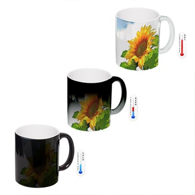 Sunflower Blue Sky Coffee Mug Color Change Heat Morph