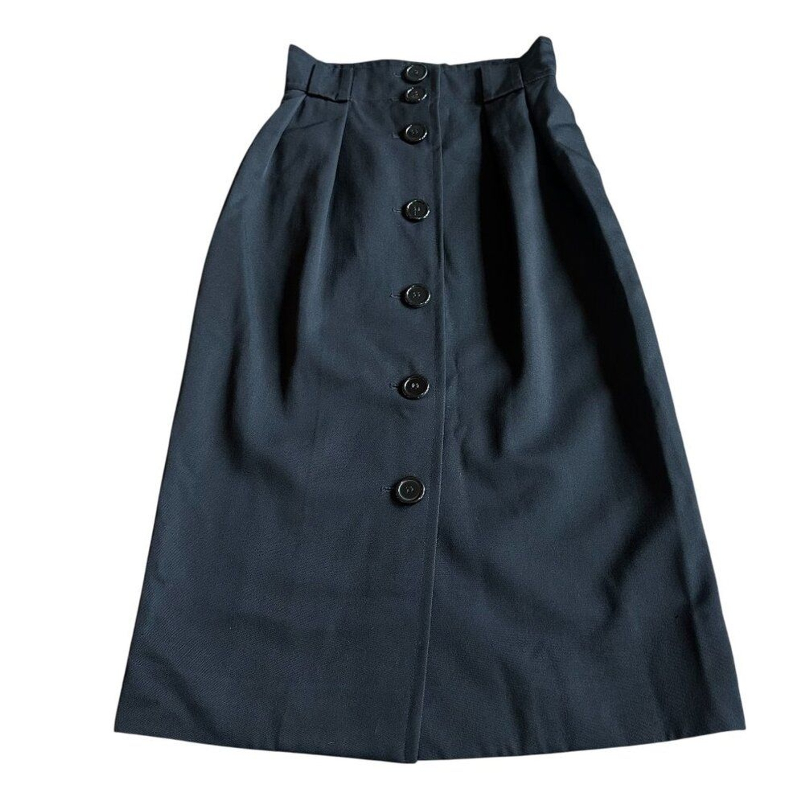 Gonna nera a matita Yves Saint Laurent variante con bottoni 100% lana taglia 36