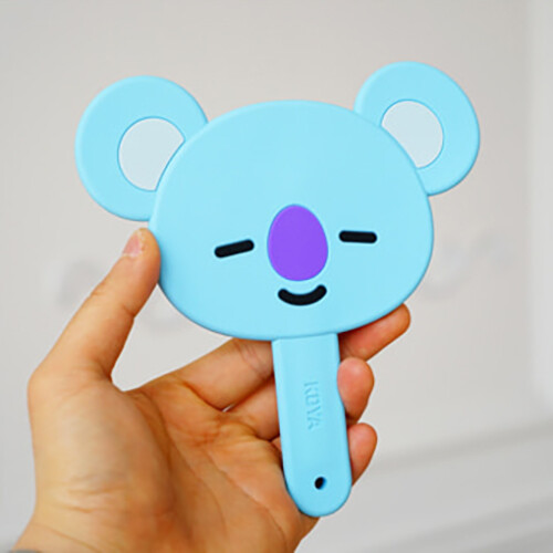 BTS BT21 Official Authentic Koya Silicon Hand Mirror + Mask Pack