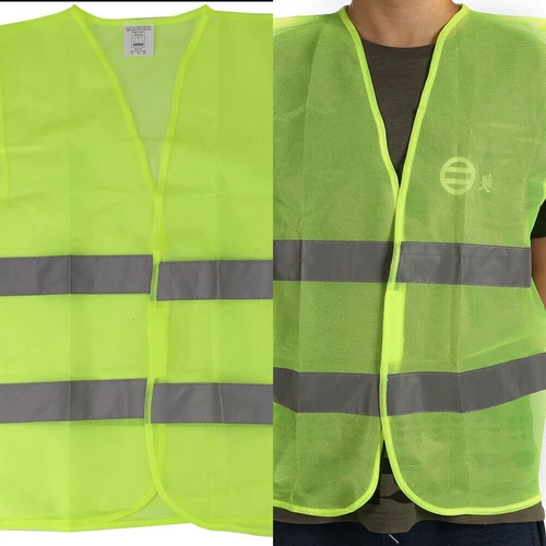 10x Warnwesten Unfallweste Neon Gelb Auto Warnweste Sicherheits Weste KFZ Vest - Bild 5 von 12